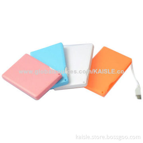 Super Slim Power Bank for iPhone with 4,500mAh Capacity, 5V at 1A Input